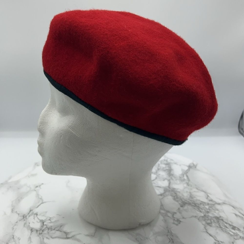 BANCROFT Red Wool Military Cap-S - Picture 3 of 6